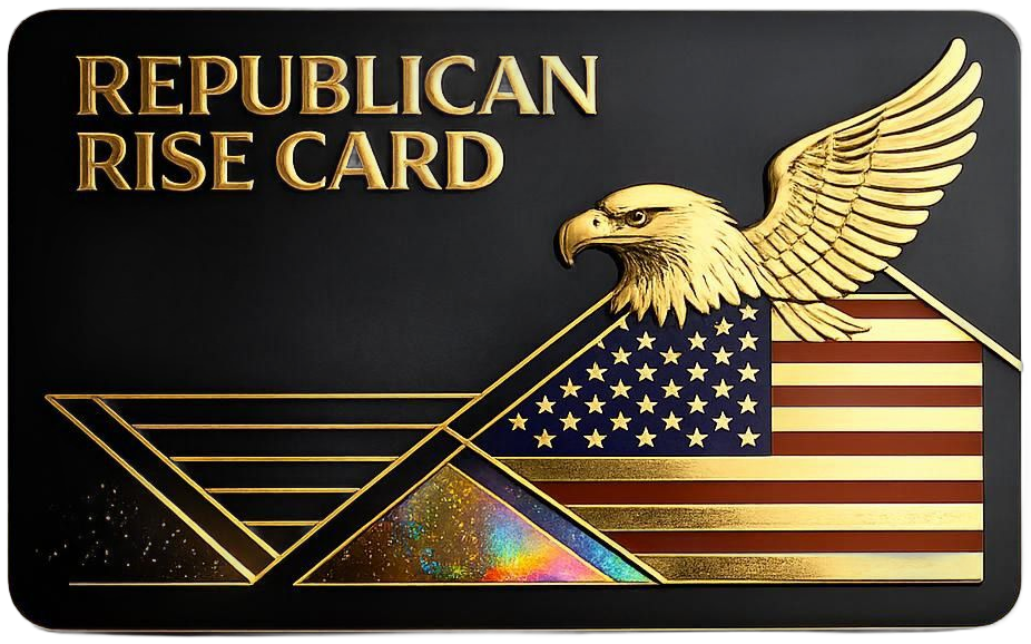 Black Republican Rise Card — 20-Year Supporter