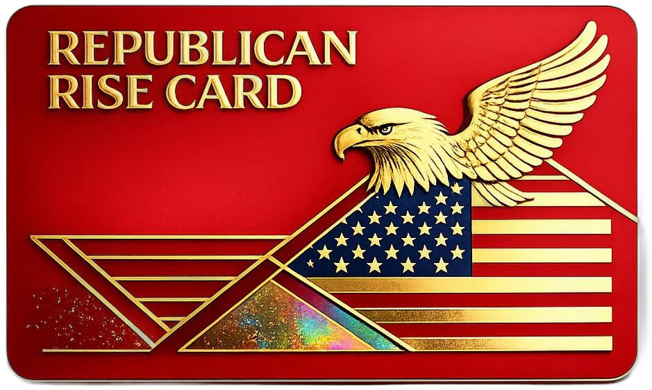 Red Republican Rise Card — 15-Year Supporter